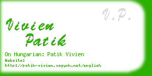 vivien patik business card